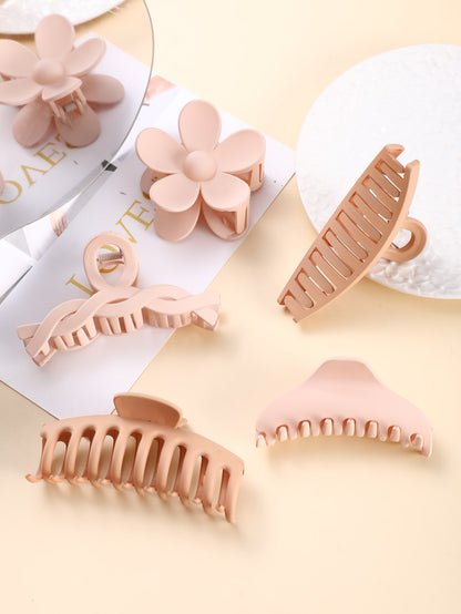 8pcs Flower & Wavy Design Hair Claw