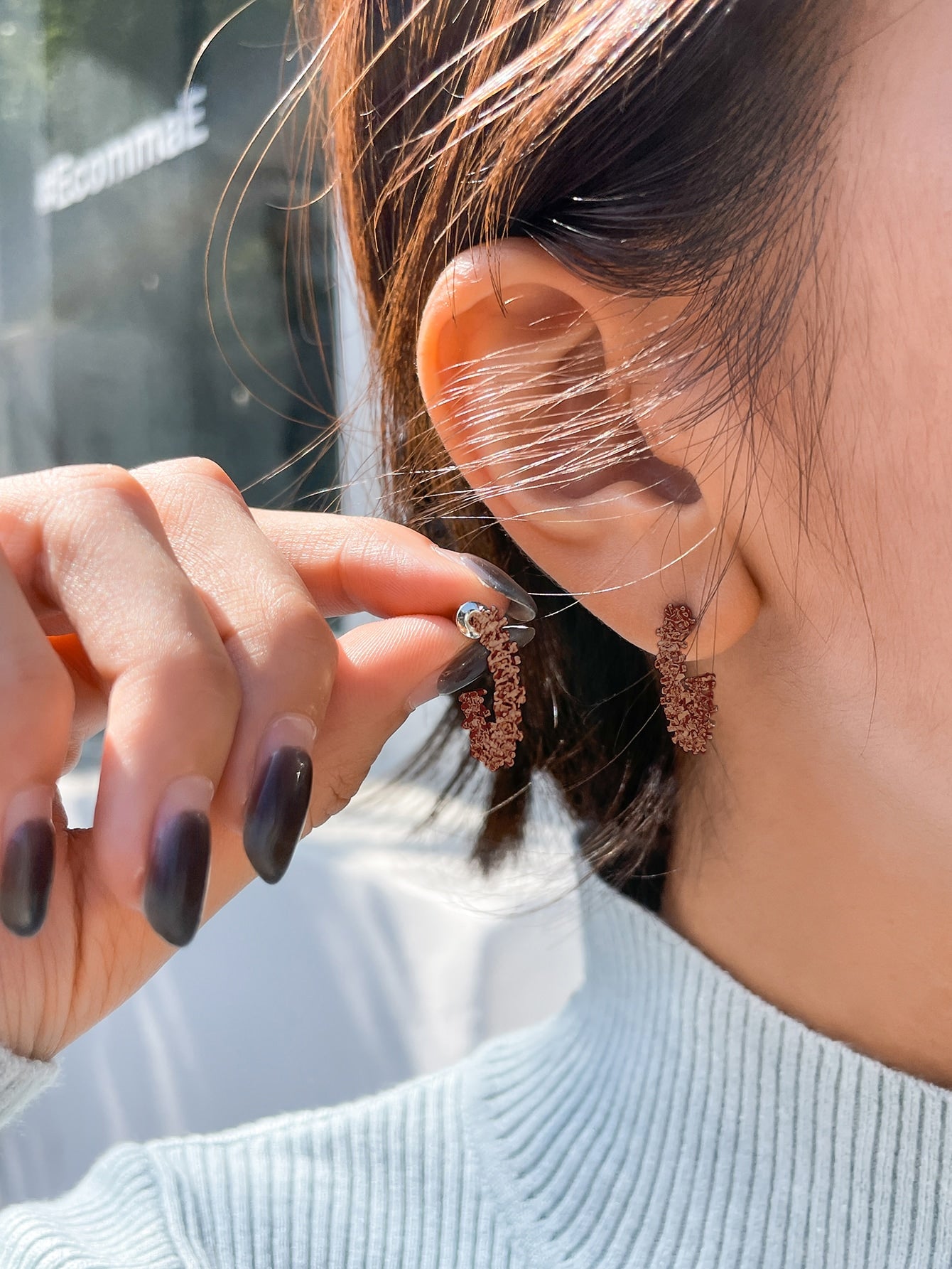 Structured Cuff Hoop Earrings