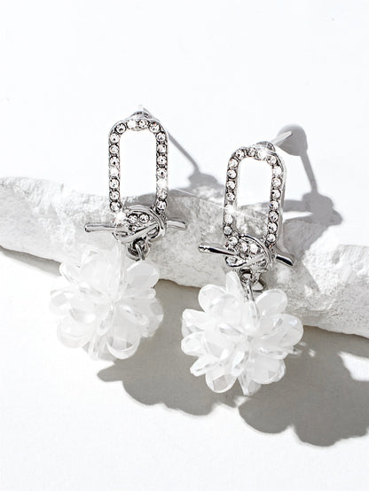 Rhinestone Decor Drop Earrings