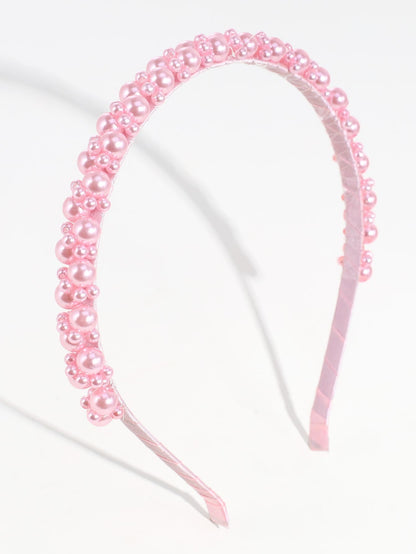 1pc Faux Pearl Decor Headband