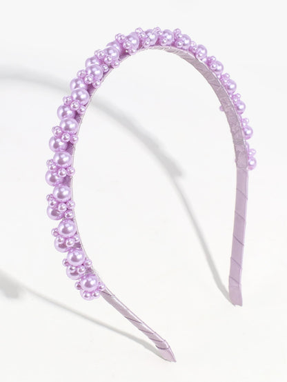 1pc Faux Pearl Decor Headband