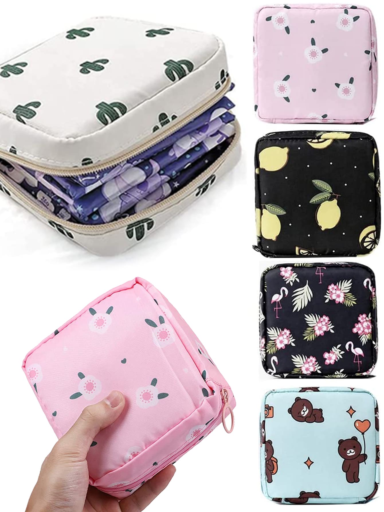 Girls Tampon Holder Organizer Women Napkin Sanitary Cosmetic Bags