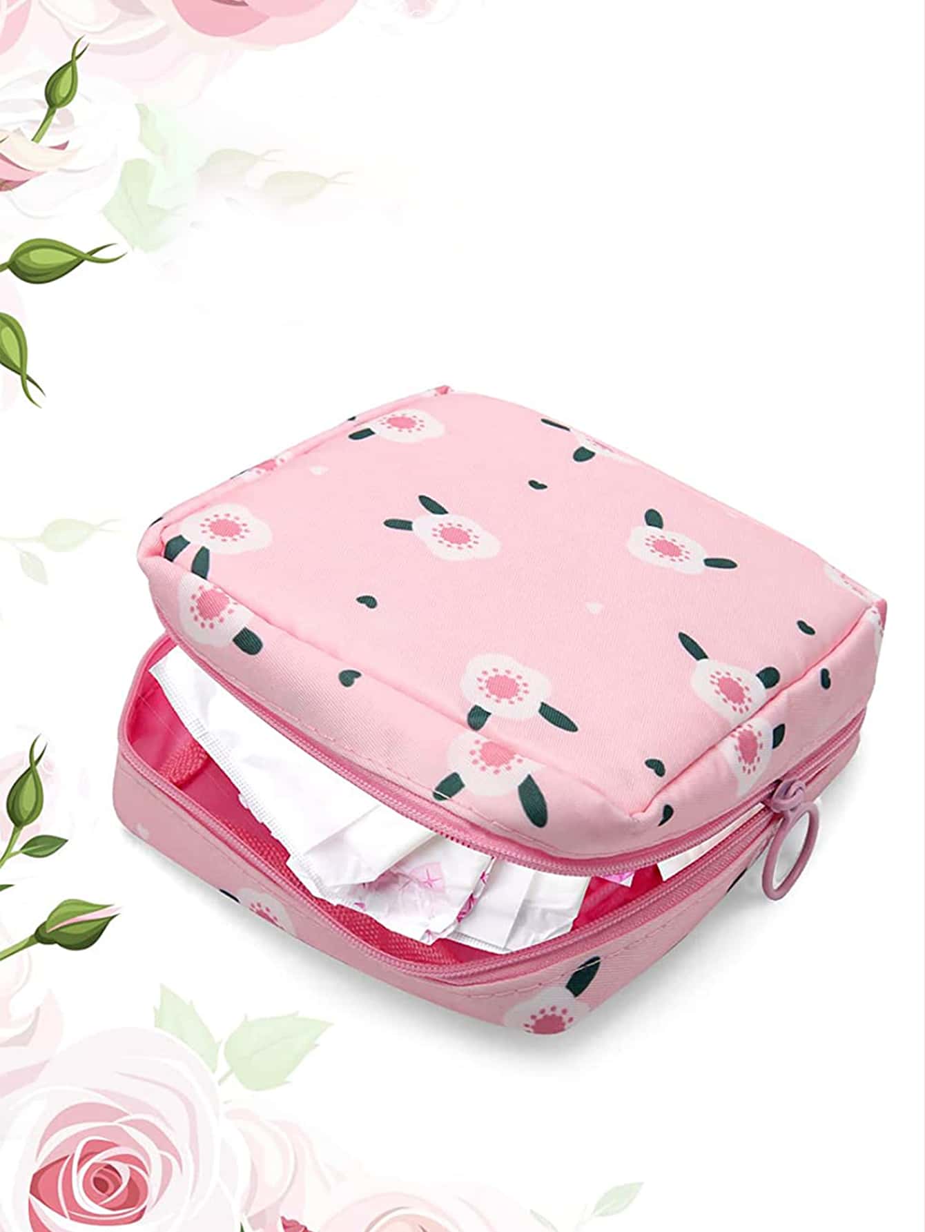 Girls Tampon Holder Organizer Women Napkin Sanitary Cosmetic Bags