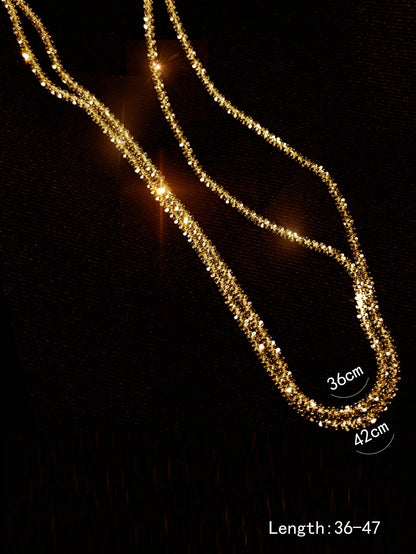 2 3pcs Rhinestone Chain Necklace