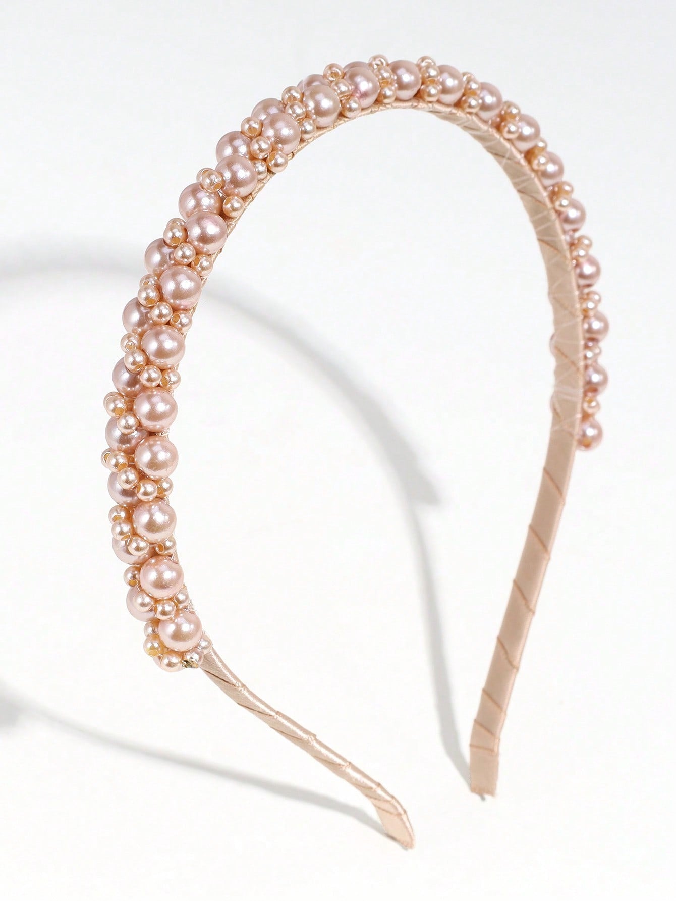 1pc Faux Pearl Decor Headband