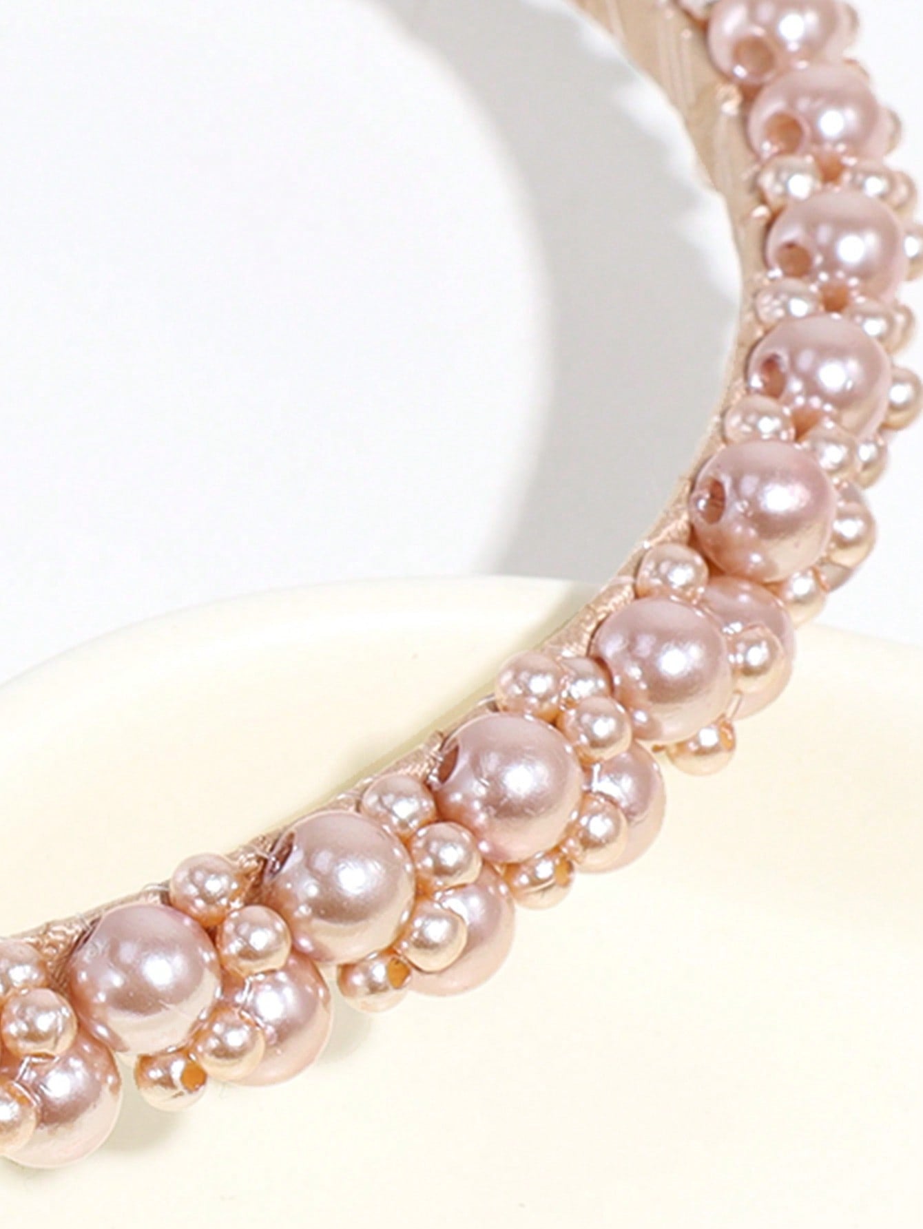 1pc Faux Pearl Decor Headband