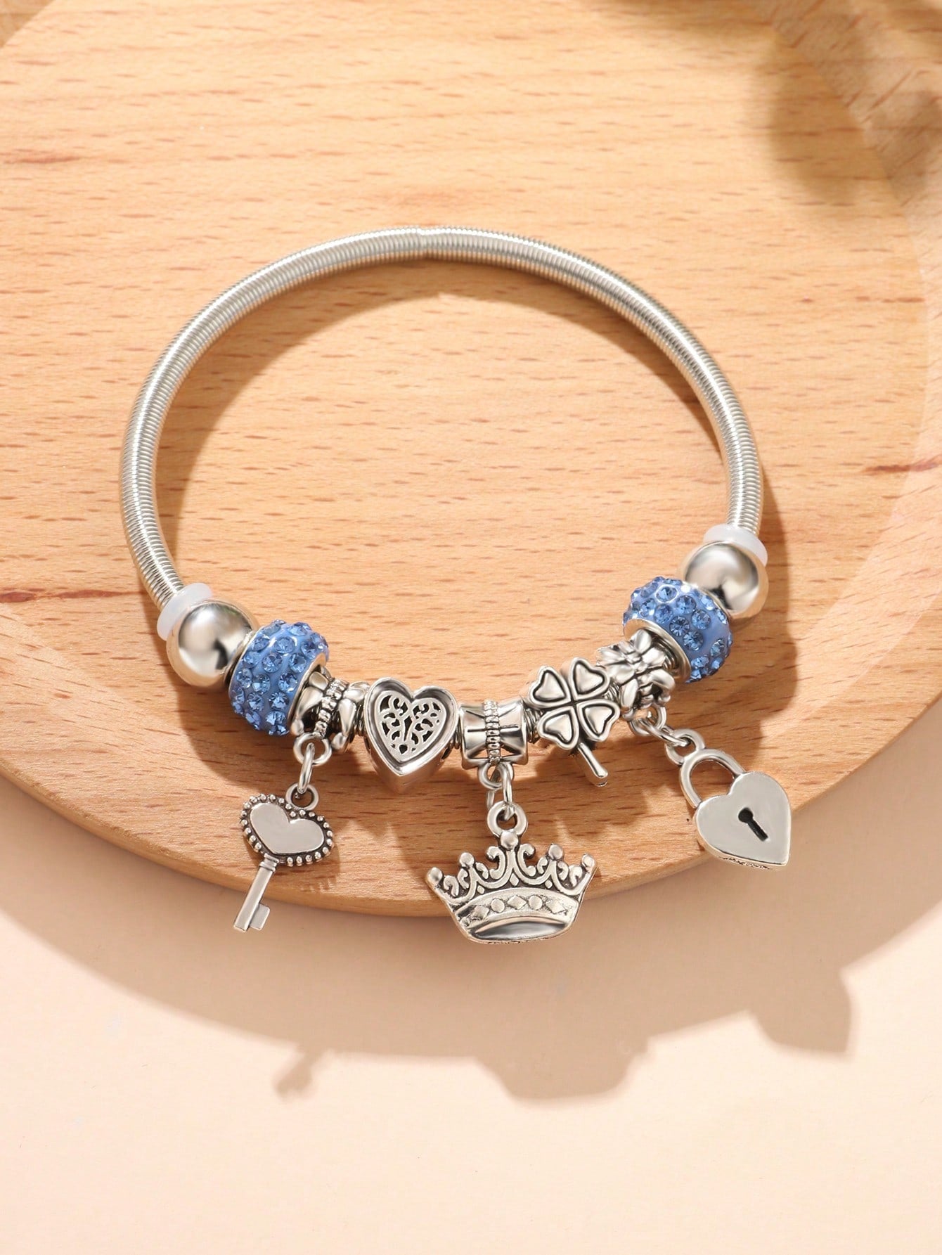 Key Lock Charm Bangle