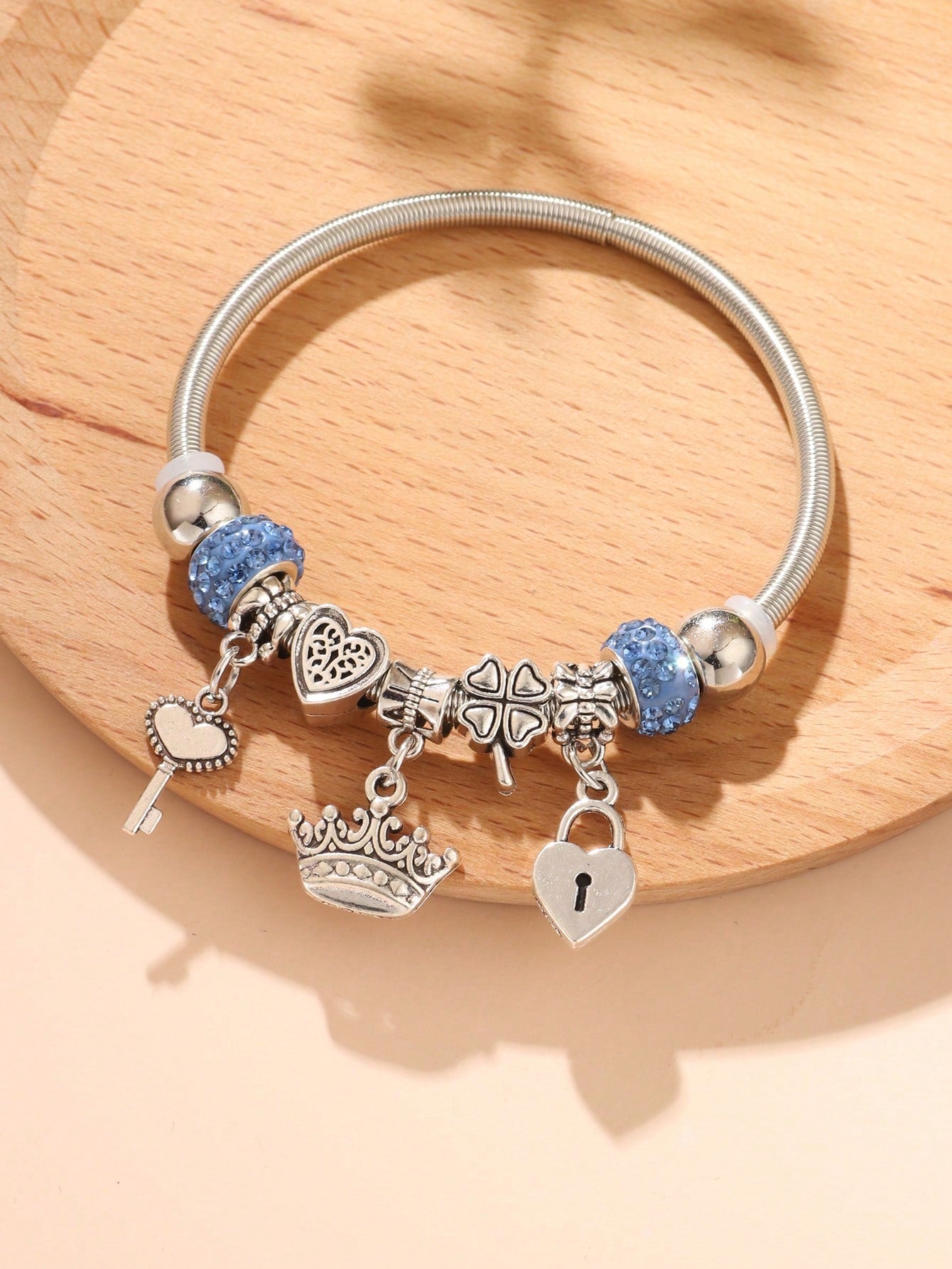 Key Lock Charm Bangle