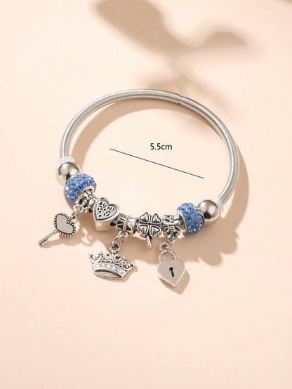 Key Lock Charm Bangle