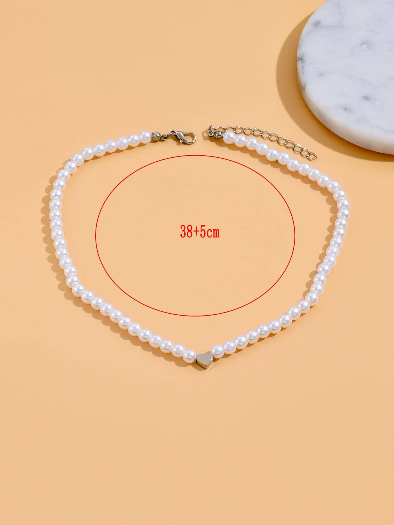 Pearl Heartbeat Pendant Necklace