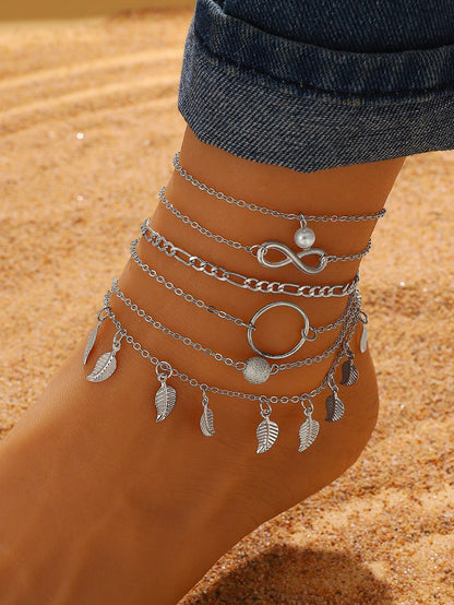 5pcs Star Charm Anklet