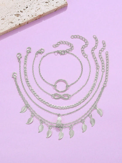 5pcs Star Charm Anklet