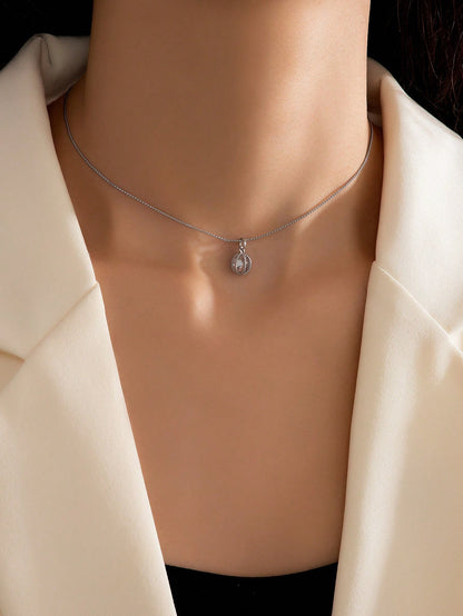 Cubic Zirconia Charm Necklace