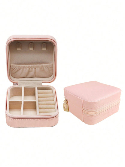 1pc Casual Plastic Minimalist Jewelry Box