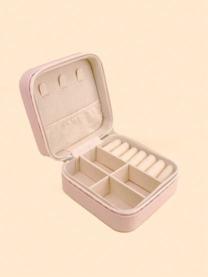 1pc Casual Plastic Minimalist Jewelry Box