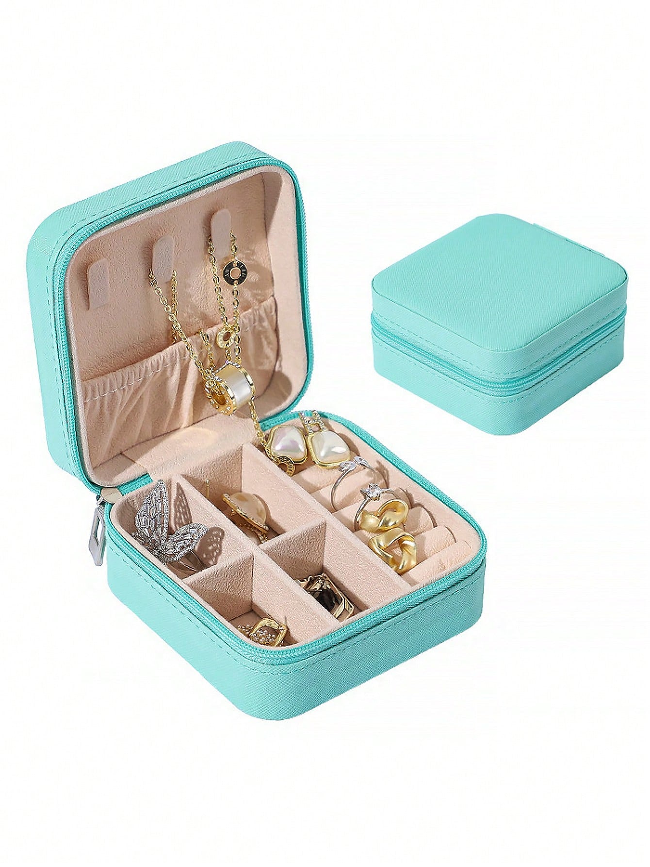 1pc Casual Plastic Minimalist Jewelry Box