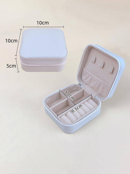 1pc Casual Plastic Minimalist Jewelry Box