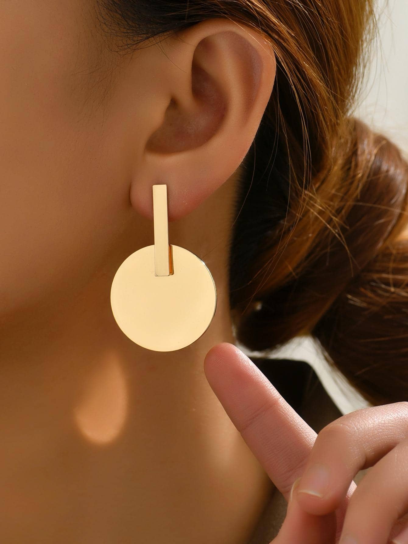 Round Drop Earrings