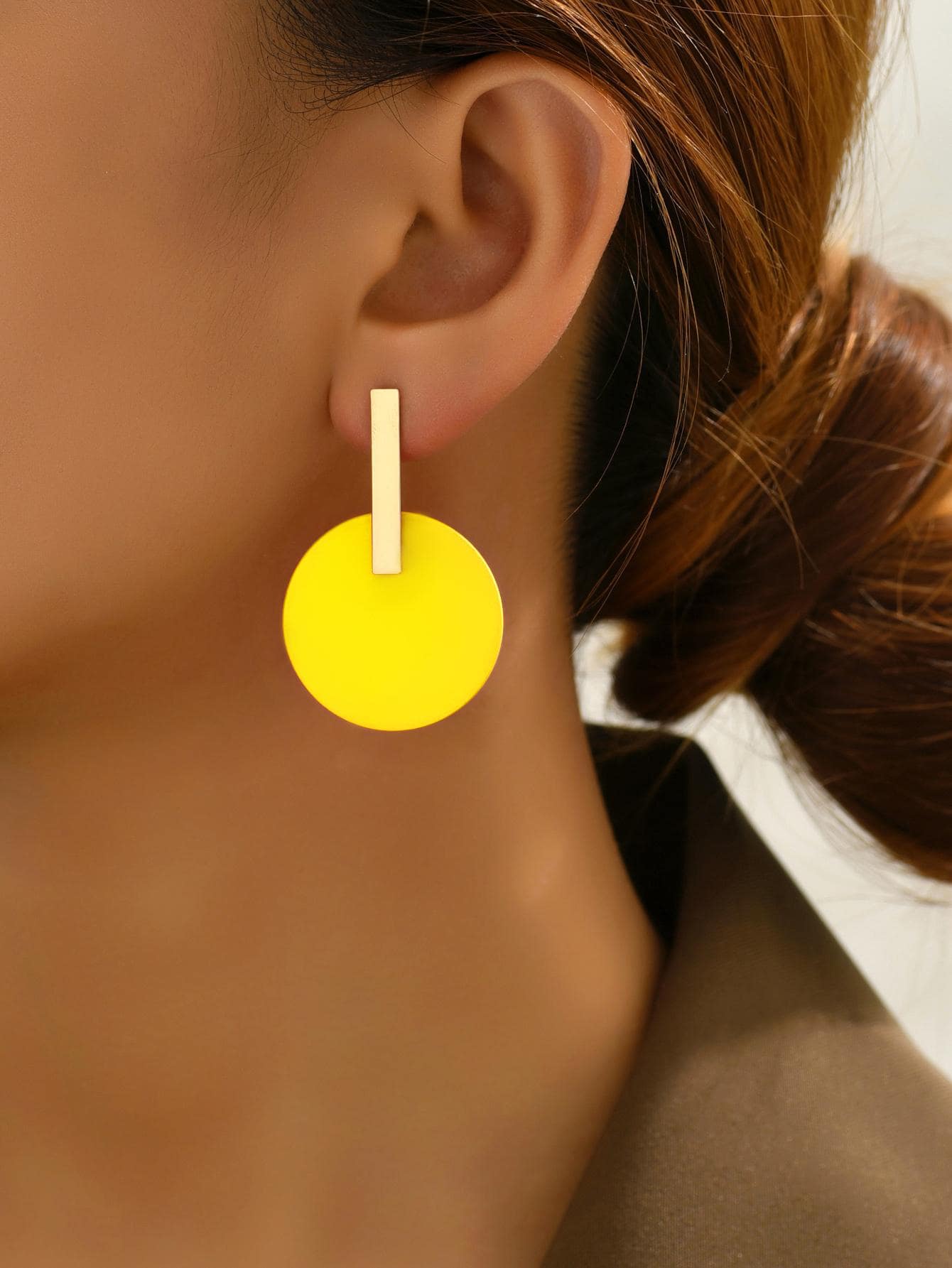 Round Drop Earrings