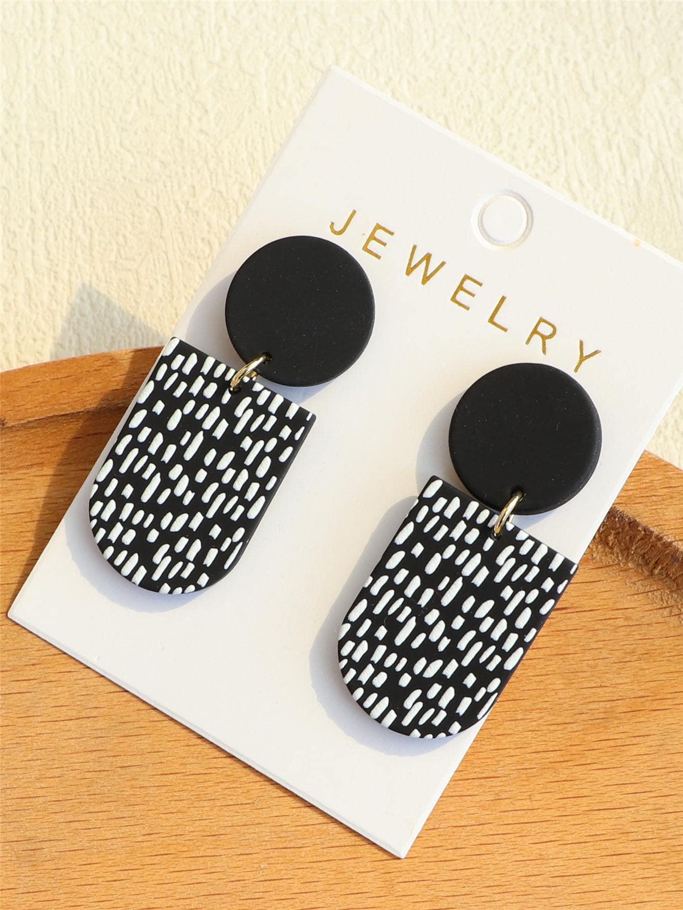 Graphic Geometric Drop Earrings