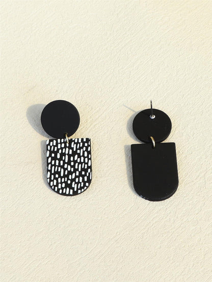 Graphic Geometric Drop Earrings