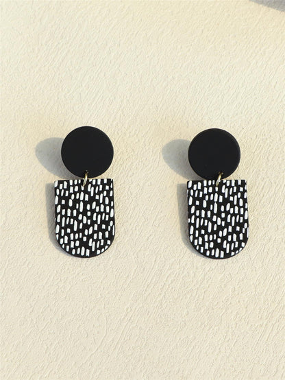 Graphic Geometric Drop Earrings