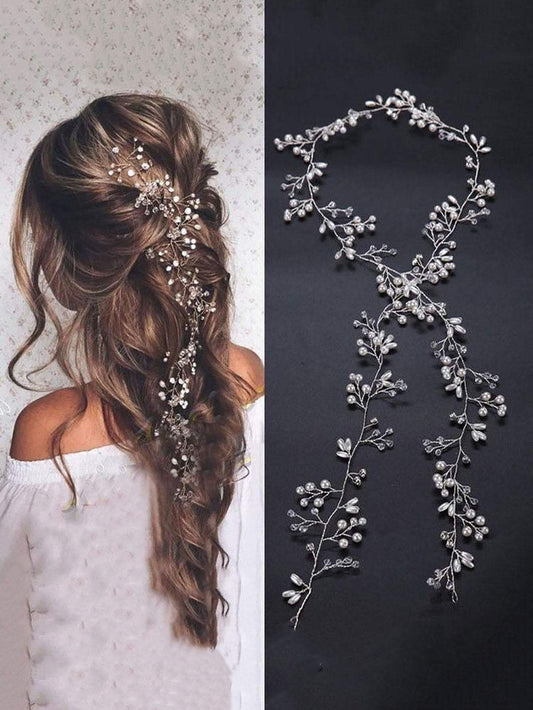 1pc Rhinestone Decor Bridal Hair Band Crystal Hair Band