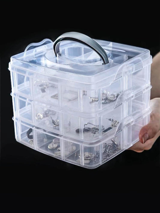 1pc Plastic Jewelry Box Minimalist Clear Jewelry Storage Box