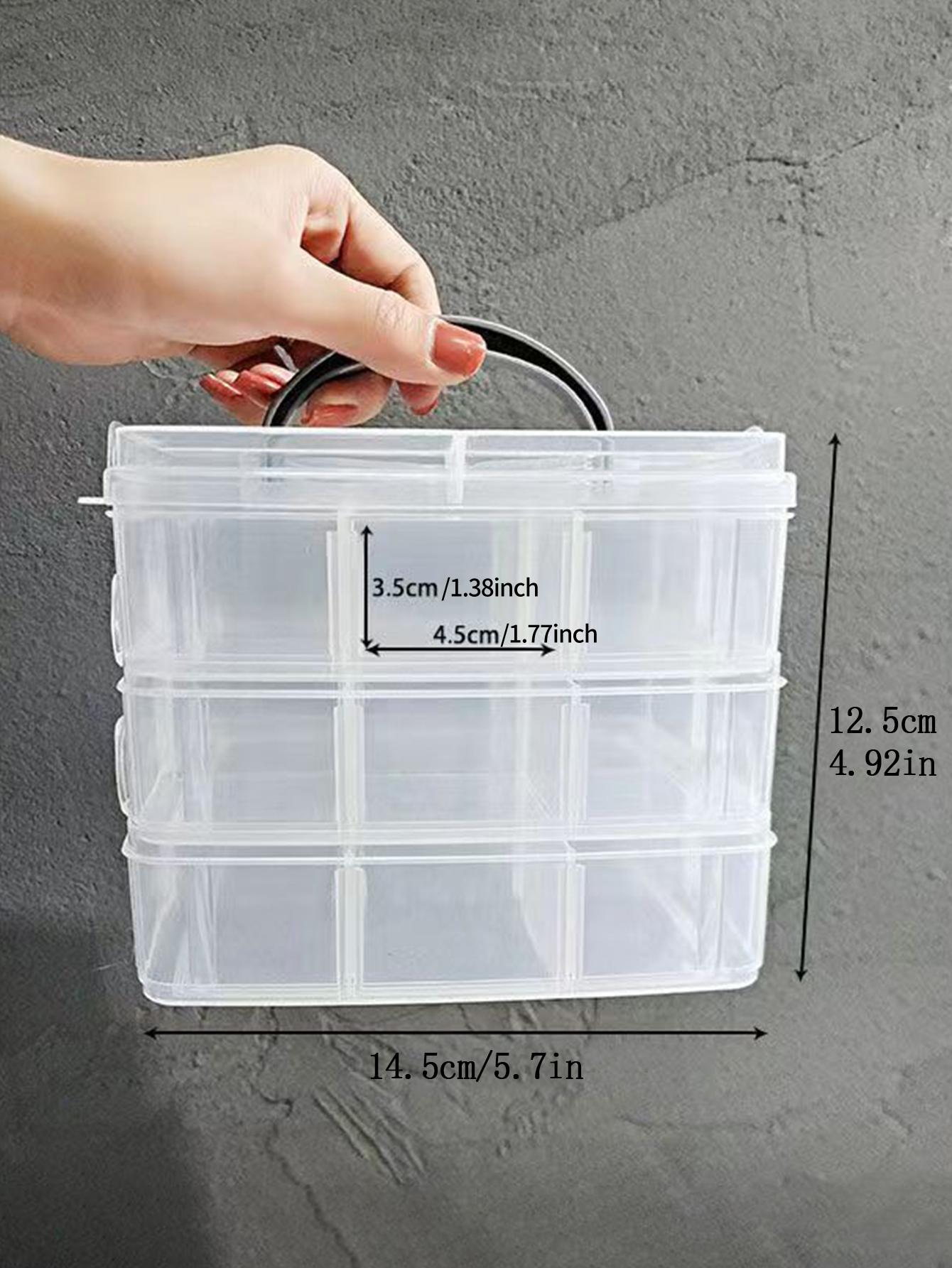 1pc Plastic Jewelry Box Minimalist Clear Jewelry Storage Box