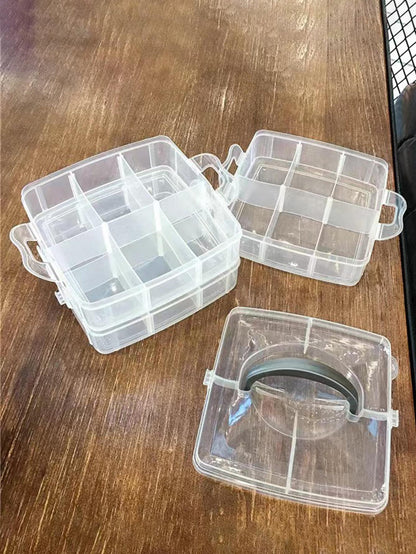 1pc Plastic Jewelry Box Minimalist Clear Jewelry Storage Box