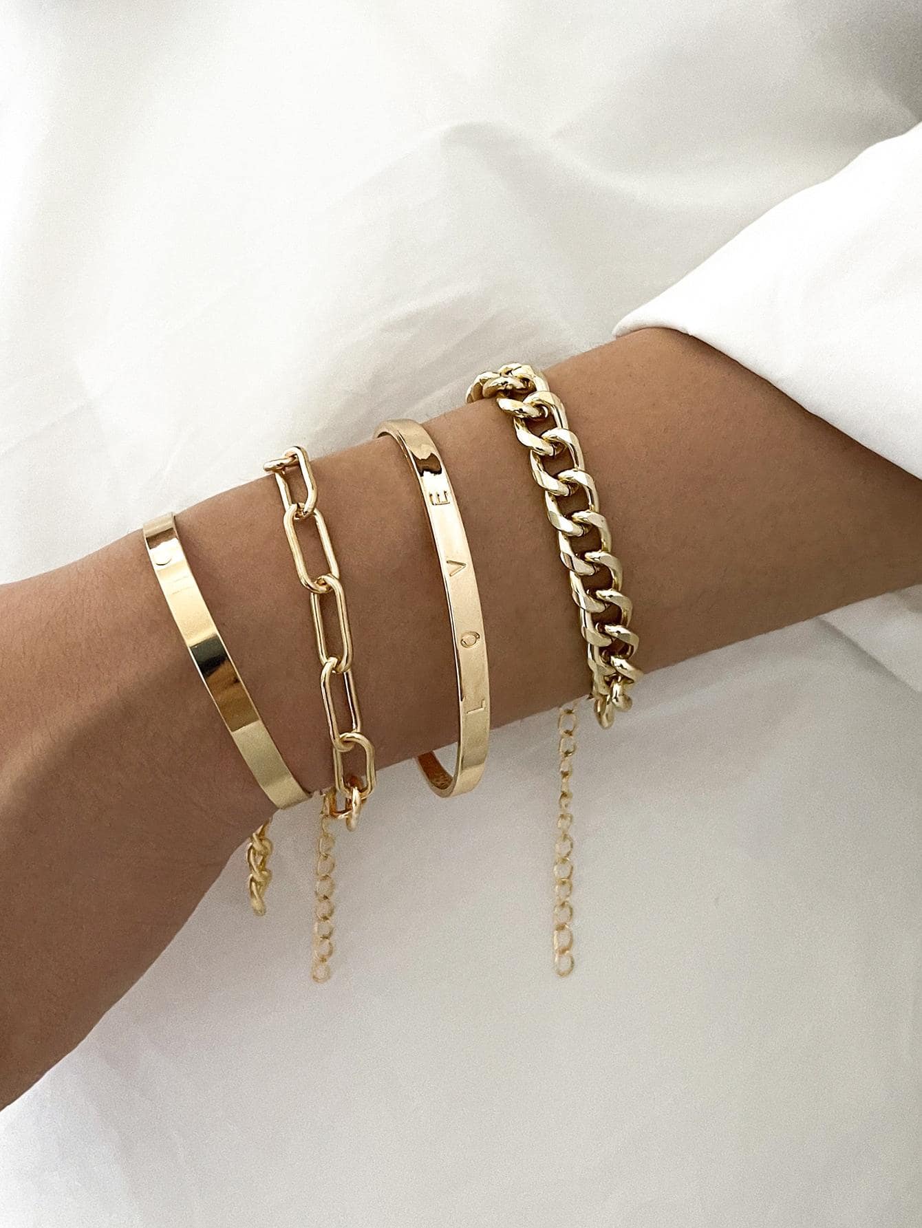 4pcs/set Minimalist Chain Bracelet