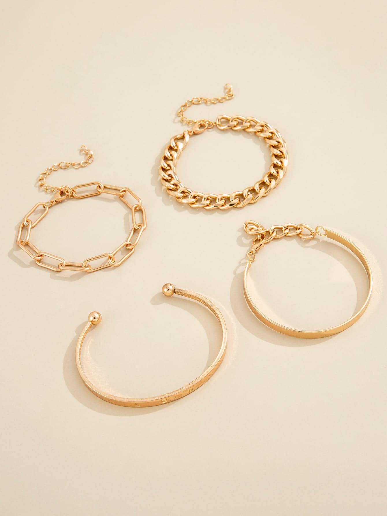 4pcs/set Minimalist Chain Bracelet