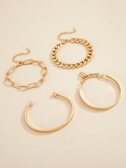 4pcs/set Minimalist Chain Bracelet