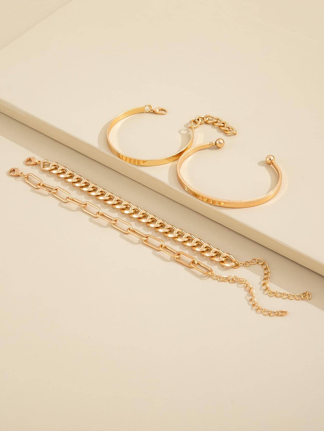 4pcs/set Minimalist Chain Bracelet