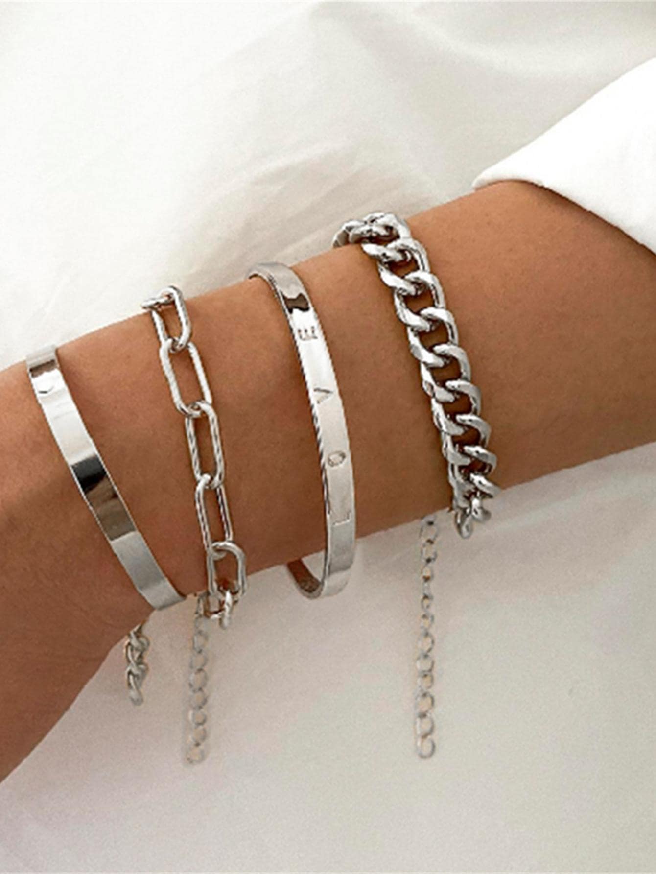 4pcs/set Minimalist Chain Bracelet