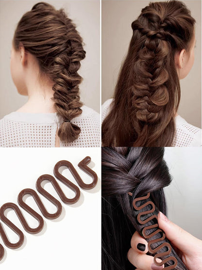 3pcs Women Solid Hair Braided Tool