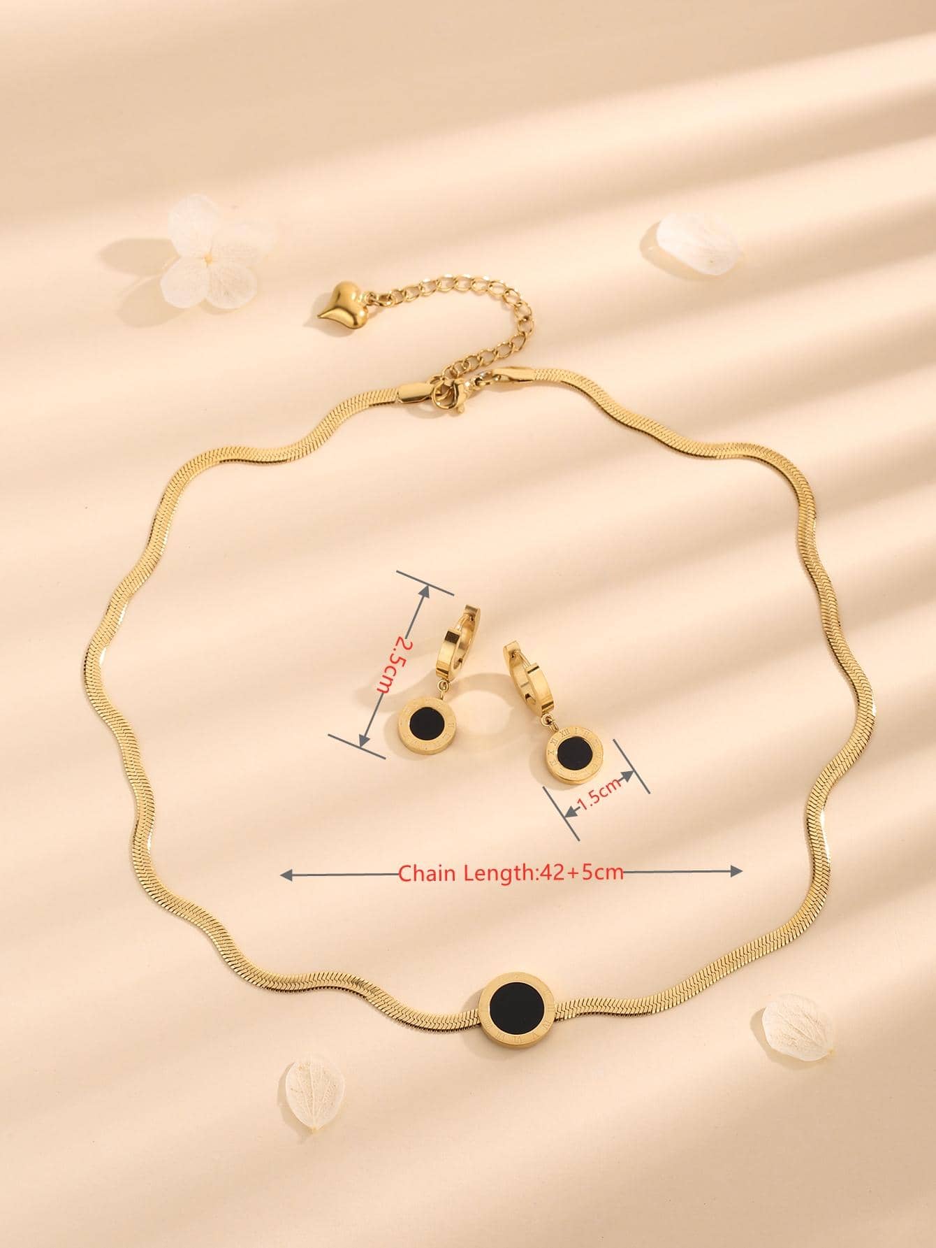 3pcs/set Round Decor Jewelry Set