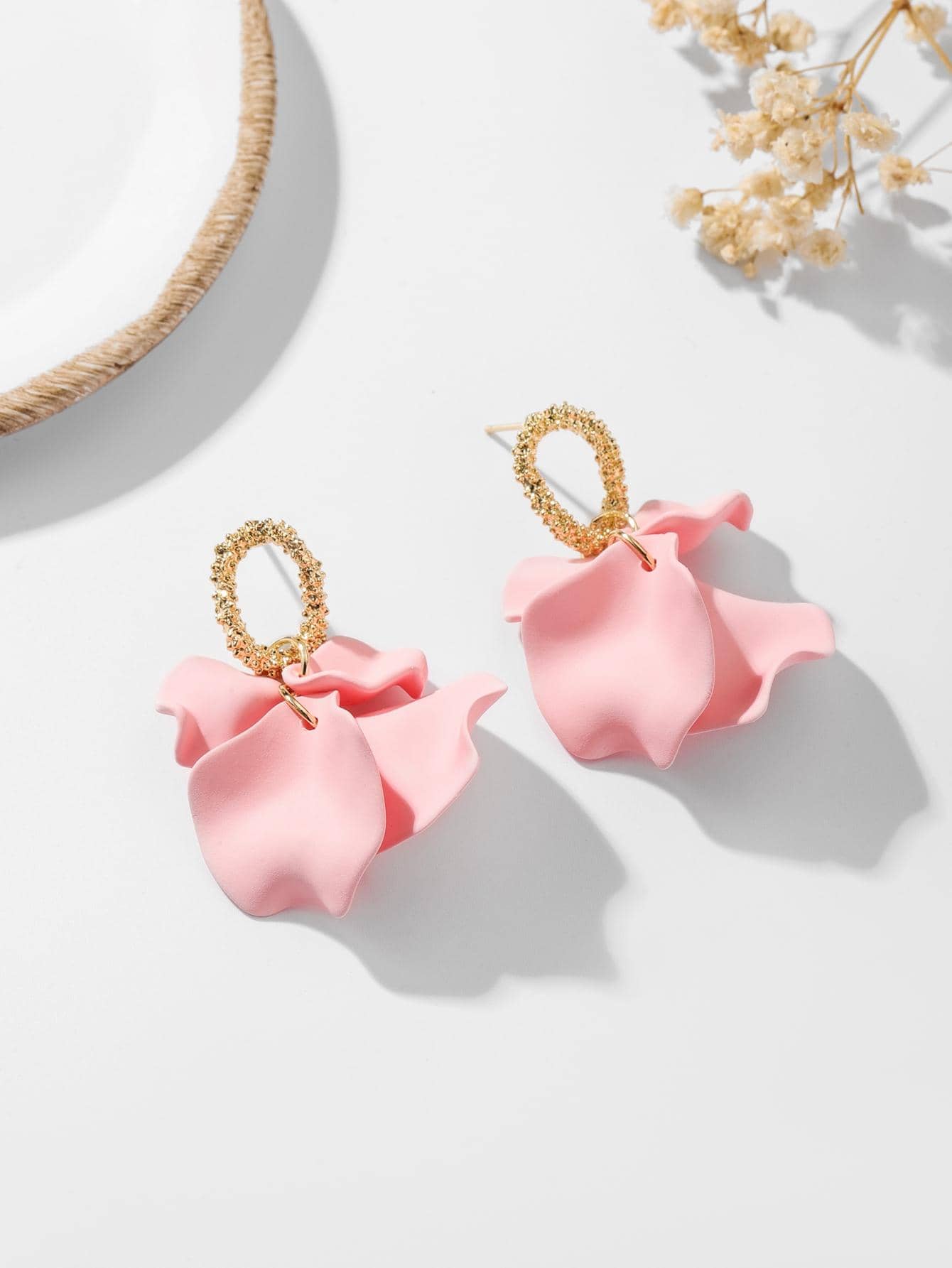 Petal Tassel Drop Earrings