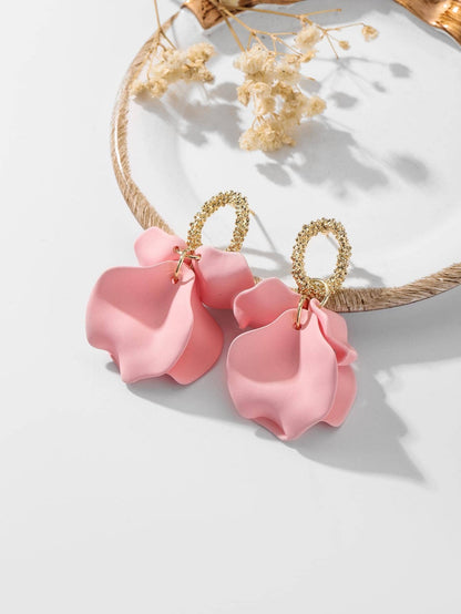 Petal Tassel Drop Earrings