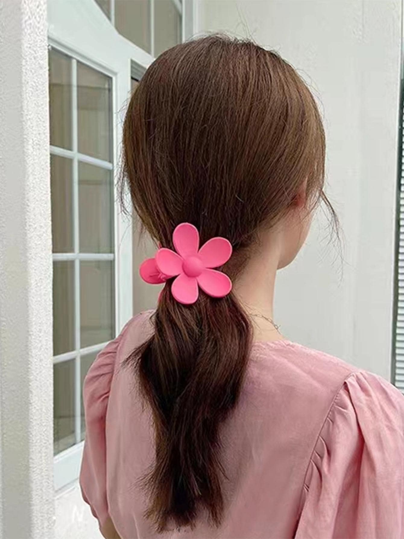 8pcs Flower & Wavy Design Hair Claw