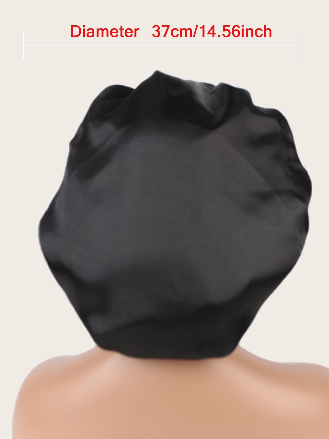 1PC Satin bonnet Sleep cap Double Layer Bonnet with Elastic Long Tie Band