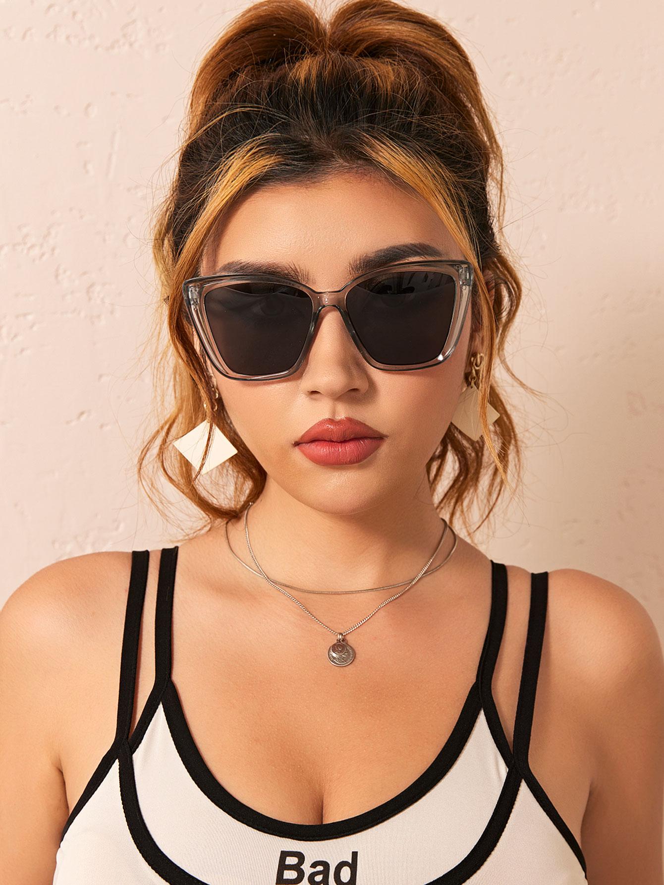 1pair Cat Eye Sunglasses