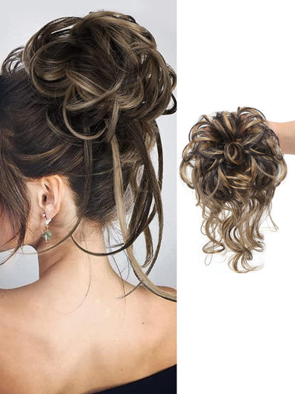 Natural Curly Synthetic Hair Updo