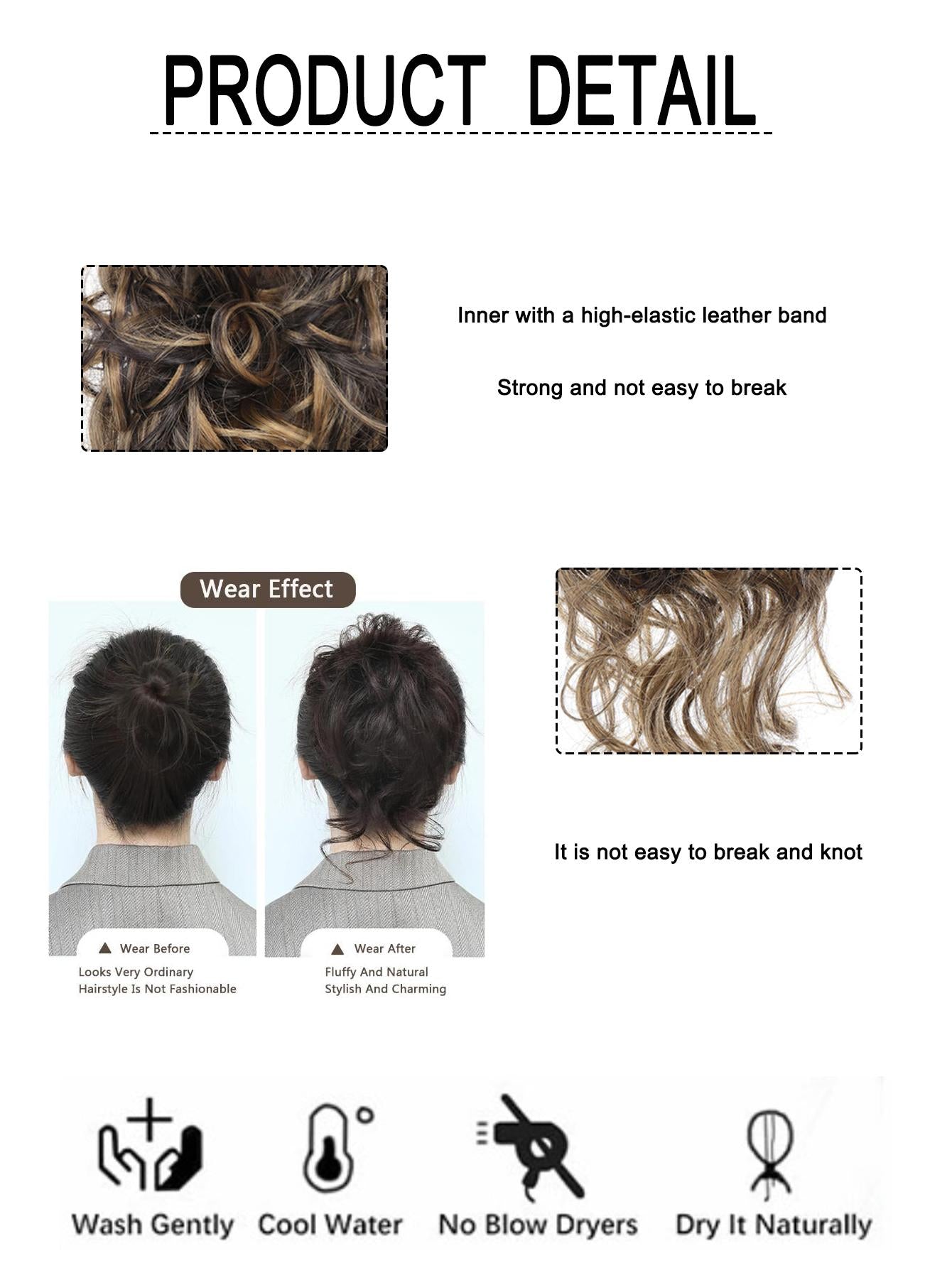 Natural Curly Synthetic Hair Updo