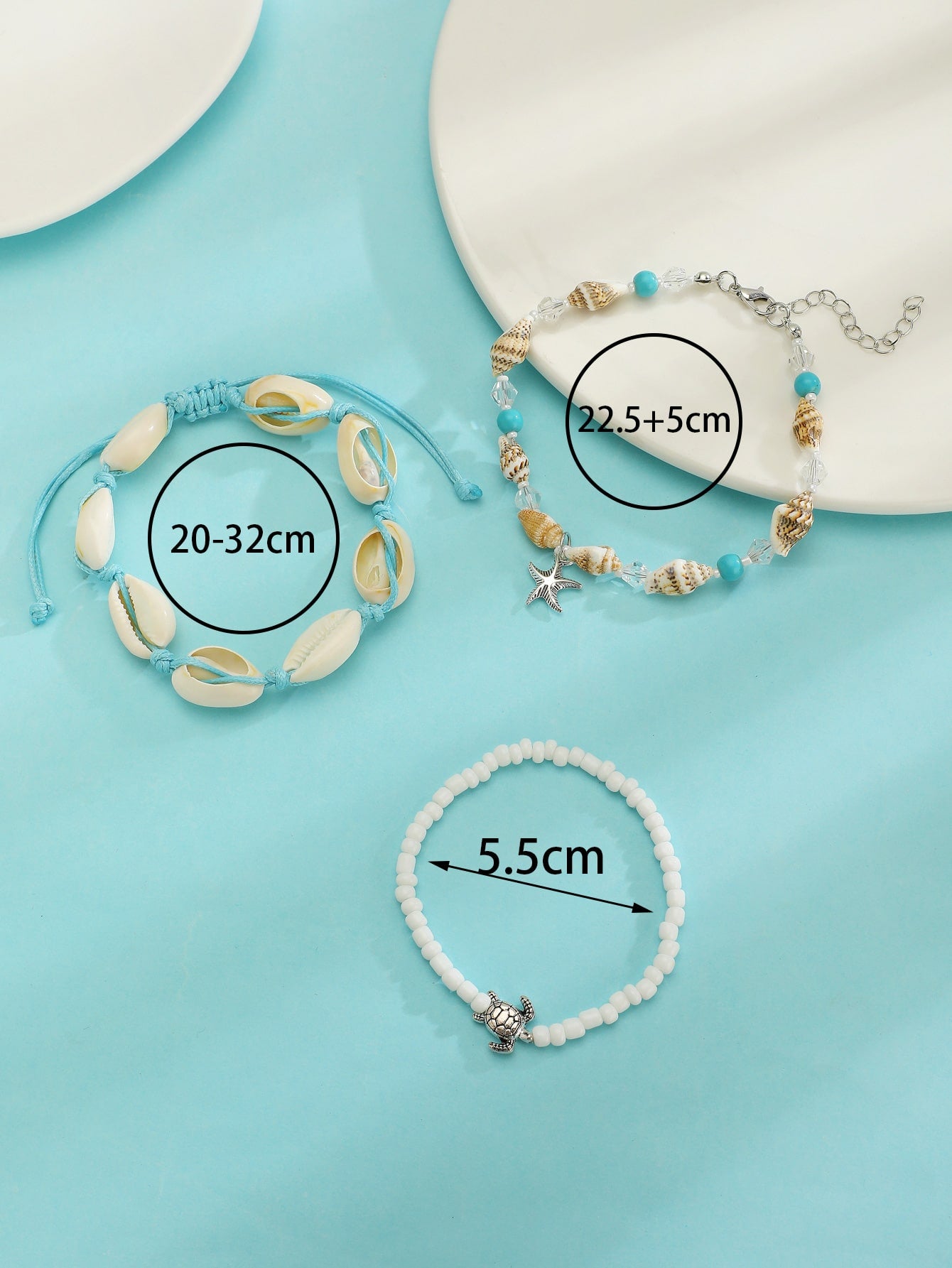 Ocean Style Beaded Bracelet Set