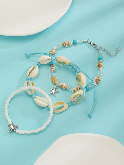 Ocean Style Beaded Bracelet Set