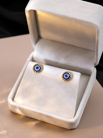 Niche Resin Vintage Earrings Evil Eye Stainless Steel Necklace Earrings Set