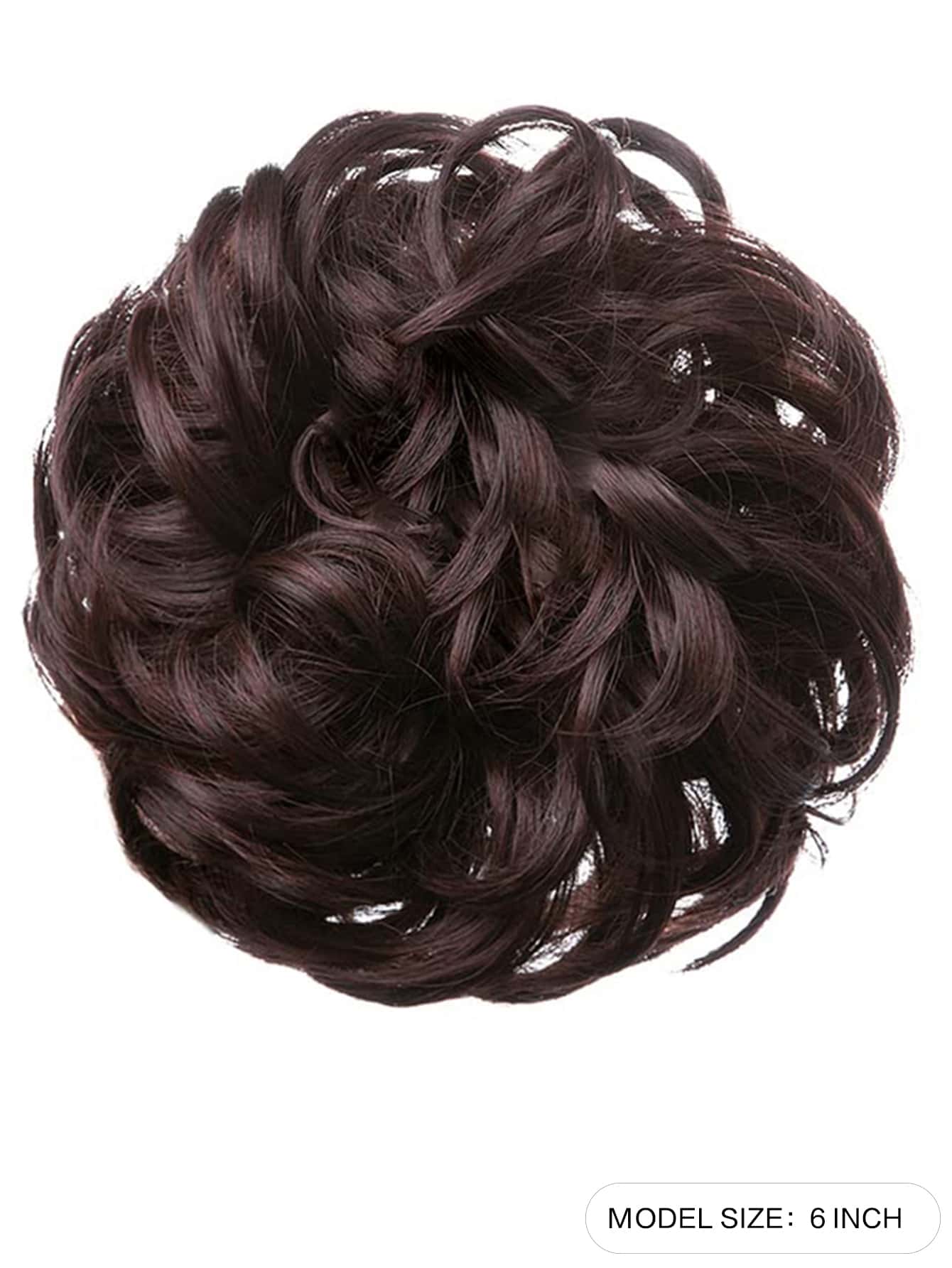 6 "Messy Bun Hair Curls Synthetic Wavy Bun Ponytail