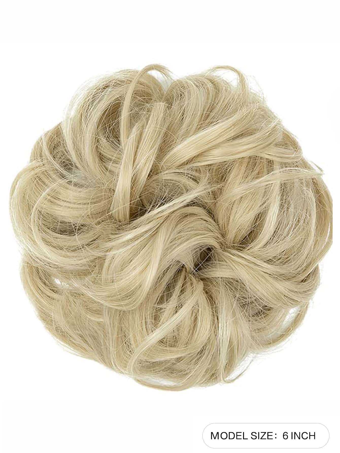 6 "Messy Bun Hair Curls Synthetic Wavy Bun Ponytail