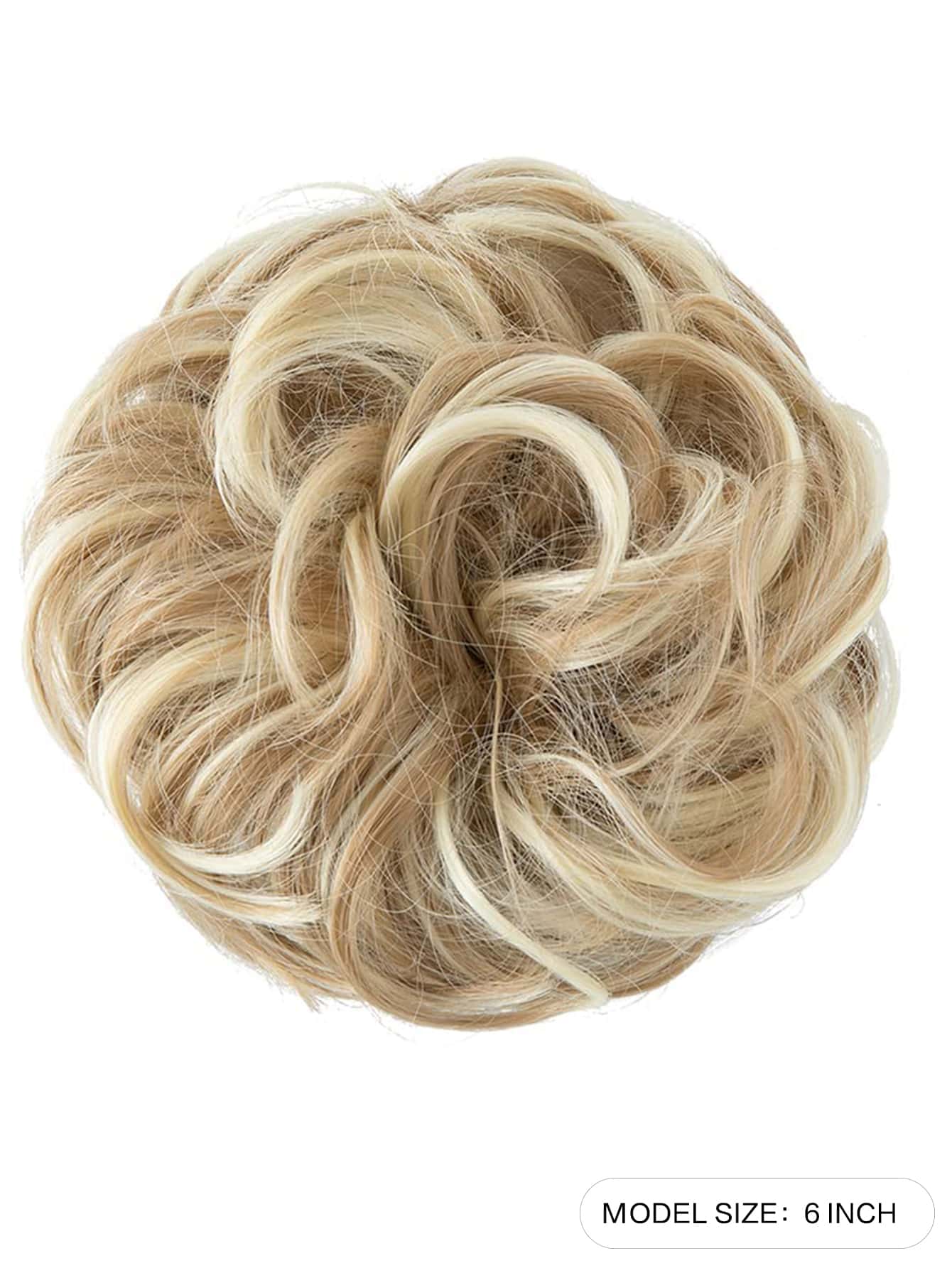 6 "Messy Bun Hair Curls Synthetic Wavy Bun Ponytail